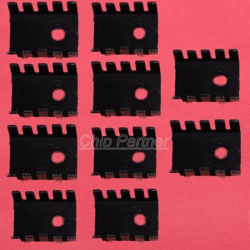 10PCS TO-220 Heat Sink Black TO220 19x15x10mm IC Heat Sink Aluminum