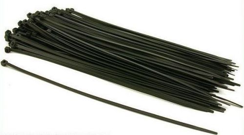 (100 COUNT)  14&#034; 50# STANDARD BLACK ZIP TIE