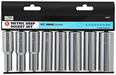 Apex tool group-asia 8-piece 1/2-inch drive metric deep socket set for sale