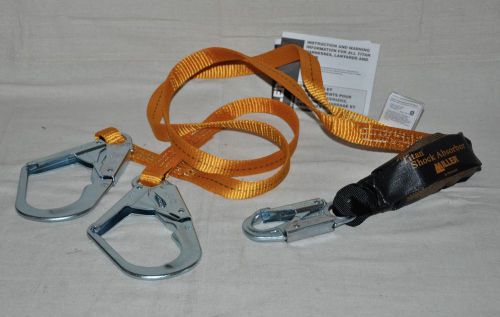 MILLER BY HONEYWELL T6122/6FTAF Shock-Absorbing Lanyard 2 Leg 310 lb