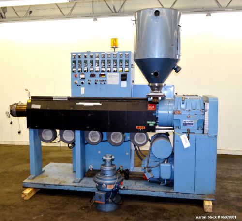 Used- Killion 2.5&#034; Single Screw Extruder, Model KN250. Approximate 30 to 1 L/D r