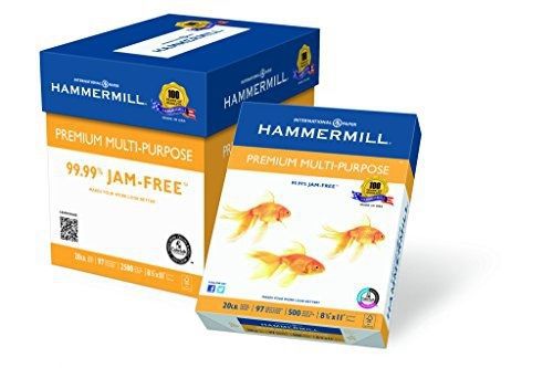 Hammermill Premium Multi-Purpose, 20lb, 8 1/2 x 11, 97 Bright, 2500 Sheets/5