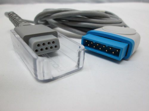Ge marquette spo2 adapter extension cable - nellcor oxismart e9004de for sale