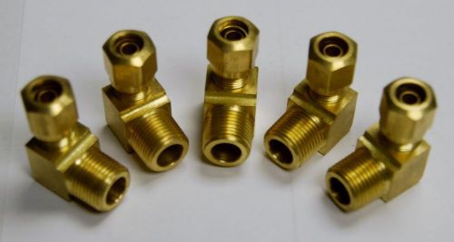 Brass fittings: dot air brake male elbow, tube od 1/2&#034; male pipe 1/4&#034;, qty. 50 for sale