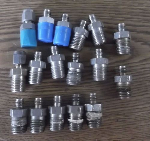 Assortment of 17 1/8&#034; x 1/4&#034; male connectors 200-1-4 / 2-4 FBZ