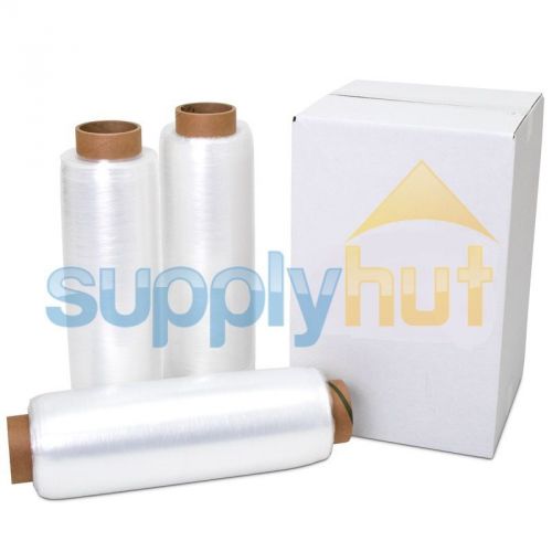 15&#034; x 1500&#039; 80 gauge 8 rolls pallet wrap stretch film hand shrink wrap 1500ft for sale