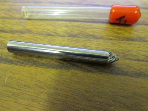 Carbide SJ-1 60 Deg -Taper Cone - Double Cut Burr 1/4&#034; X 3/16&#034; X 1/4&#034; X 2&#034; NEW