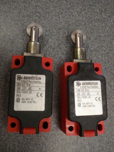 LOT OF 2 - BERNSTEIN ENK-U1Z Riw LIMIT SWITCH 608.1117.002 10A / 500VAC