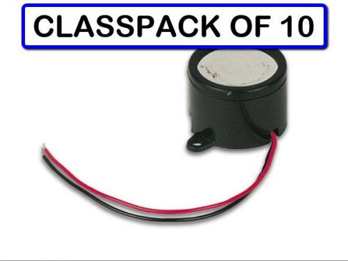 (CLASSPACK OF 10) VELLEMAN SV4 BUZZER 4-15V DC / 15mA W/LEADS