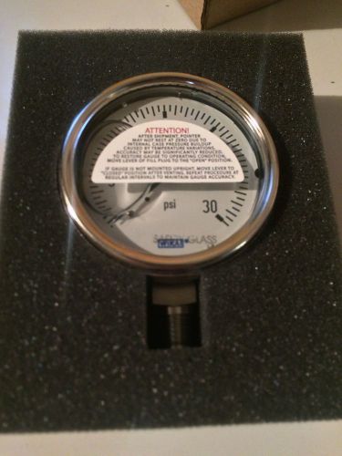 Wika Instruments 2.5&#034; 30psi 1/4&#034; NPT LM Glycerine Filled Gauge U.S.A Made