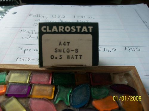 Clarostat A47 5MEG-S 5MEG OHM 0.5 WATT VTG USA NOS