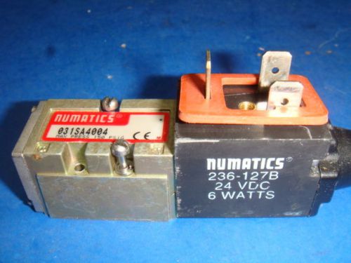 LOT OF 3,  NUMATICS VALVE, 031SA4004, USED EXLNT, 150 PSIG, 6 WATT, 24VDC