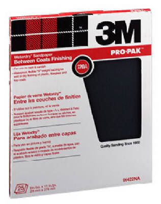 3M COMPANY Silicon Carbide Sandpaper, 600-Grit, 9 x 11-In., 25-Pk.