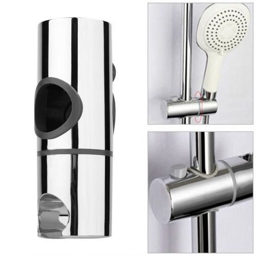 Replacement 25mm ABS Chrome Shower Rail Head Slider Holder Adjustable Bracket HS