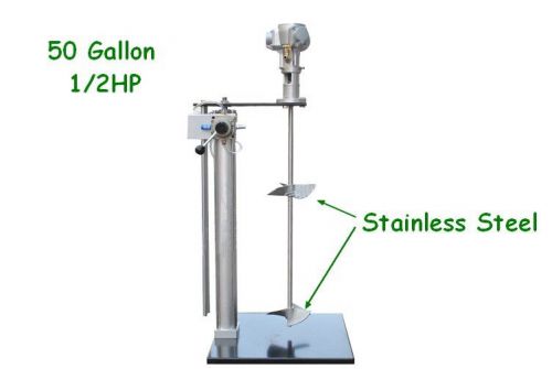 50 gal 1/2hp pneumatic semi-automatic mixer tank barrel paint dope chemical for sale