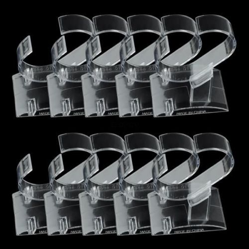 10x Store Shop Watch Bracelet Jewelry Display Stand Plastic Rack Showcase Holder