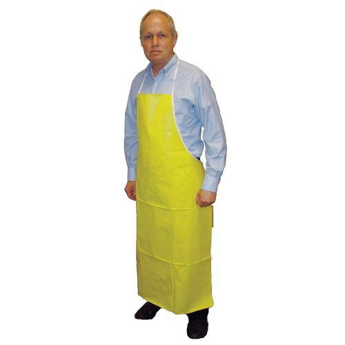 Chemsplash Yellow Bib Apron 46&#034; x 28&#034; Size Small String Tie 100 Pack 702846Y 4Y