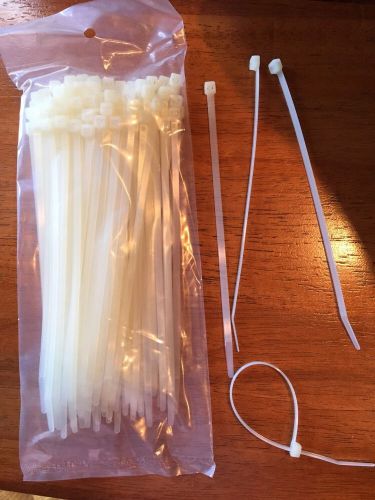 1000 PCS Pack 8&#034; inch Natural Color Cable Ties, ZIp Ties Strap 50 Lbs Zip Nylon