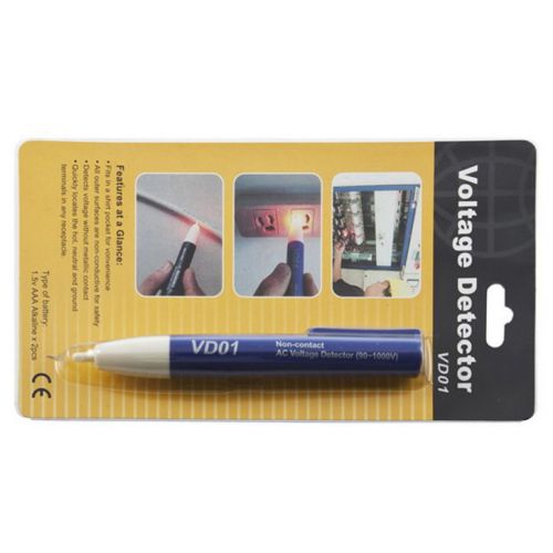 Electric Voltage Detector Non-Contact 90~1000V AC Tester Test METER Pen EA