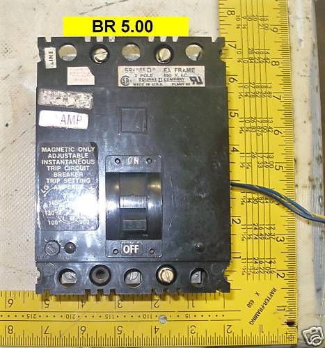 &#034;SQUARE D&#034; CIRCUIT BREAKER  (br 5.00)