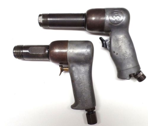 2 pc genuine chicago pneumatic 4x &amp; 3x  rivet gun set aircraft tool for sale