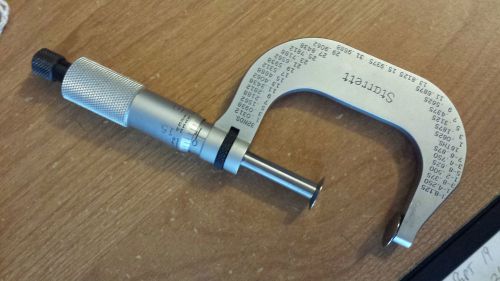 STARRETT 256 RL-2 Disc Micrometer 1-2&#034; In Ratchet Stop Lock nut