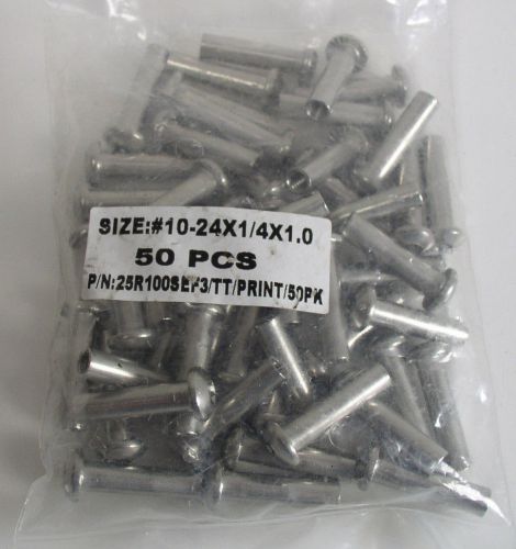 (50) 10-24 x 1&#034; 1/4&#034; Diameter Stainless Steel Torx Barrel Nut Bag of 50