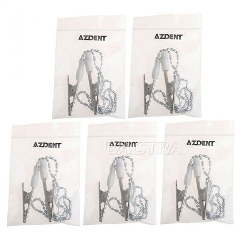 SALE 10 PCS Dental Instrument Bib Clips Flexible Ball Chain Napkin Holder White