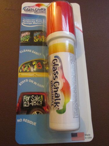 The Original Glass Chalk Temp Paint Markers for Glass, 1 Marker, Blue or Red