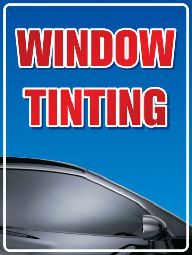 Pas449 car window tinting advertise aluminum road parking shop sale sign 9&#034;x12&#034; for sale