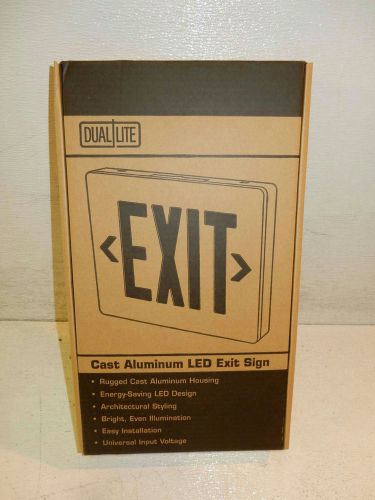 Hubbell sempra sesrwe alum die cast led single face exit sign 120/277v red for sale