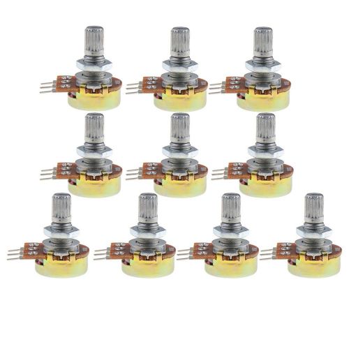 10Pcs WH148 Type B10K Ohm Linear Taper Rotary Potentiometer Panel Pot 3 Pin SWTG