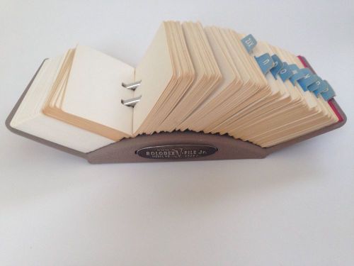 ROLODEX V FILE Jr. Zephyr American Model V524J Tan Metal Vintage EVC