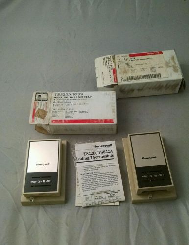 2 Honeywell Tradeline Thermostats TS822A1039 TS822A 1039