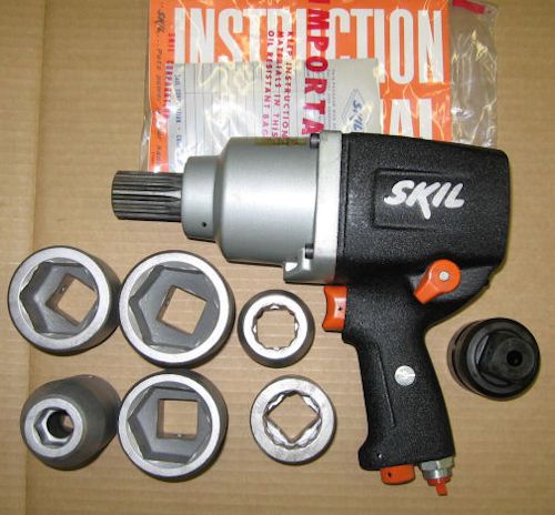 Pneumatic Air 1&#034; Impact Wrench + 6 Sockets Skil 1116-9