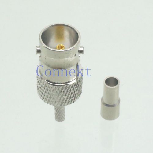 1pce bnc female jack crimp rg179 rg187 rg316 lmr-100 rf connector 75ohm window for sale