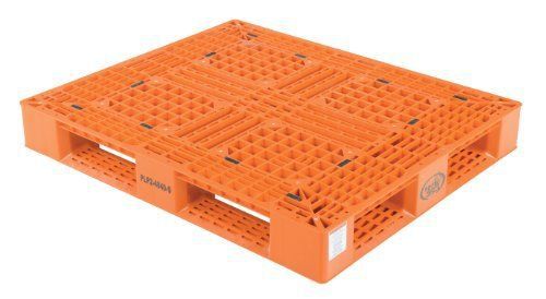 Vestil PLP2-4840-ORANGE Polyethylene Pallet with 4 Way Entry  6600 lbs Capacity