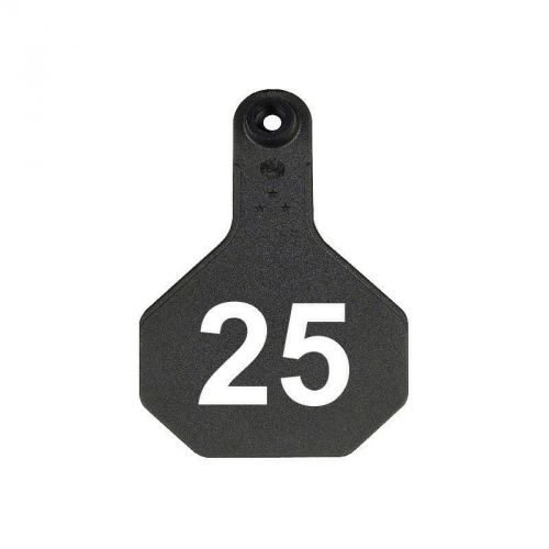 3 star medium black numbered tags 101-125 25 count for sale
