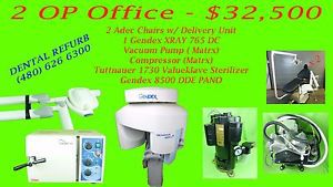 2 op dental office for sale! includes pano, chairs, autoclave and more l@@k! for sale