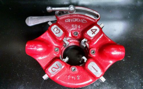 Ridgid # 504 adjustable 1&#034; thru 2&#034; threader ~refurbished~