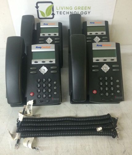 LOT Of 4 Ringcental Polycom IP 321 SoundPoint VoIP SIP Business Phones W/ Power