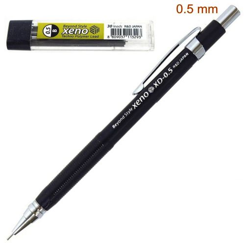 Mechanical sharp pencil pen + Lead Refill, 0.5 mm B new high quality Xeno KOREA