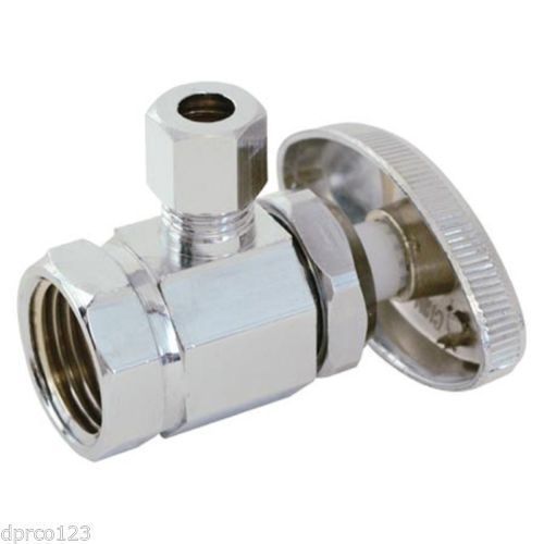 Lead free 1/2&#034; fip x 3/8&#034; od angle stop valve multi turn chrome nib for sale