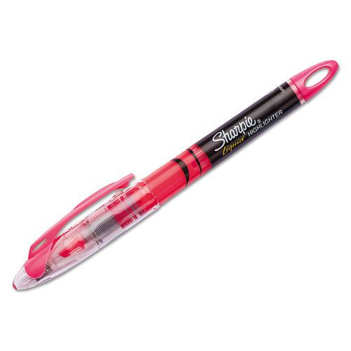 Accent Liquid Pen Style Highlighter, Chisel Tip, Fluorescent Pink, Dozen