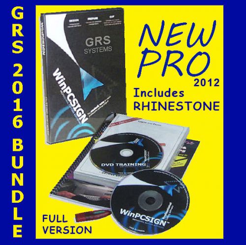 #1 creation plotter software winpcsign pro w/ rhinestone + grs 2016 bundle for sale