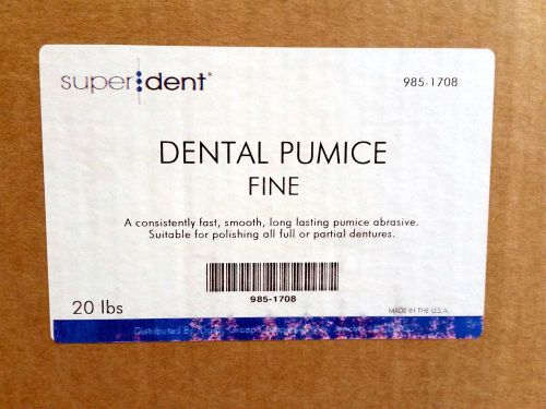 Dental or Polishing Pumice - Grade Fine Powder - 20lb Bag in Box