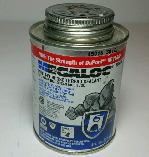 NEW  Hercules Megaloc Multi-Purpose Thread Sealant 8 fl oz 1/2 Pint Brush in Cap