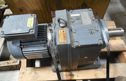 Used sew eurodrive dft90l4-ks 2 hp motor with r87dt90l4-ks 81.92 ratio reducer for sale