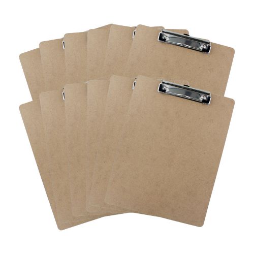 Thornton&#039;s hardboard low profile letter size 9 x 12 in clipboard - pack of 12 for sale