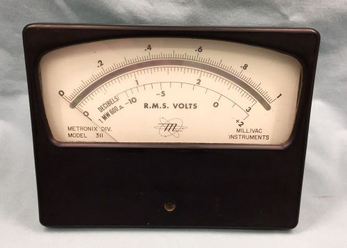 Millivac Metronix R.M.S. Volts Model 311 Instrument Gauge